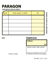 Obrázek k výrobku 21926 - Obchodní paragon 7,5x9,5cm NCR 1100